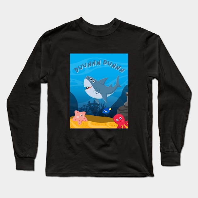 Cartoon shark Long Sleeve T-Shirt by Storm27